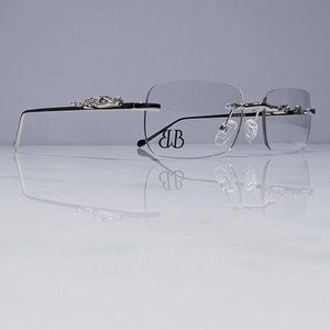 Braglia White Gold Glasses Sunglasses Eyeglasses Frames